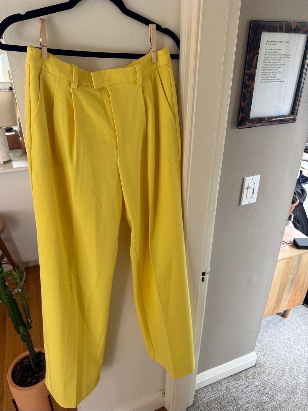 Favorite Daughter Bright Yellow Wide-Leg Trousers